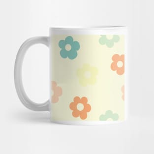 Chunky Retro Flowers - Cute Pastel Combo Mug